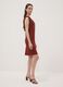 Red fitted dress with ruched detailing_1