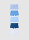 Boys' Blue Cotton Boxer Multipack Set with Regular Fit_0