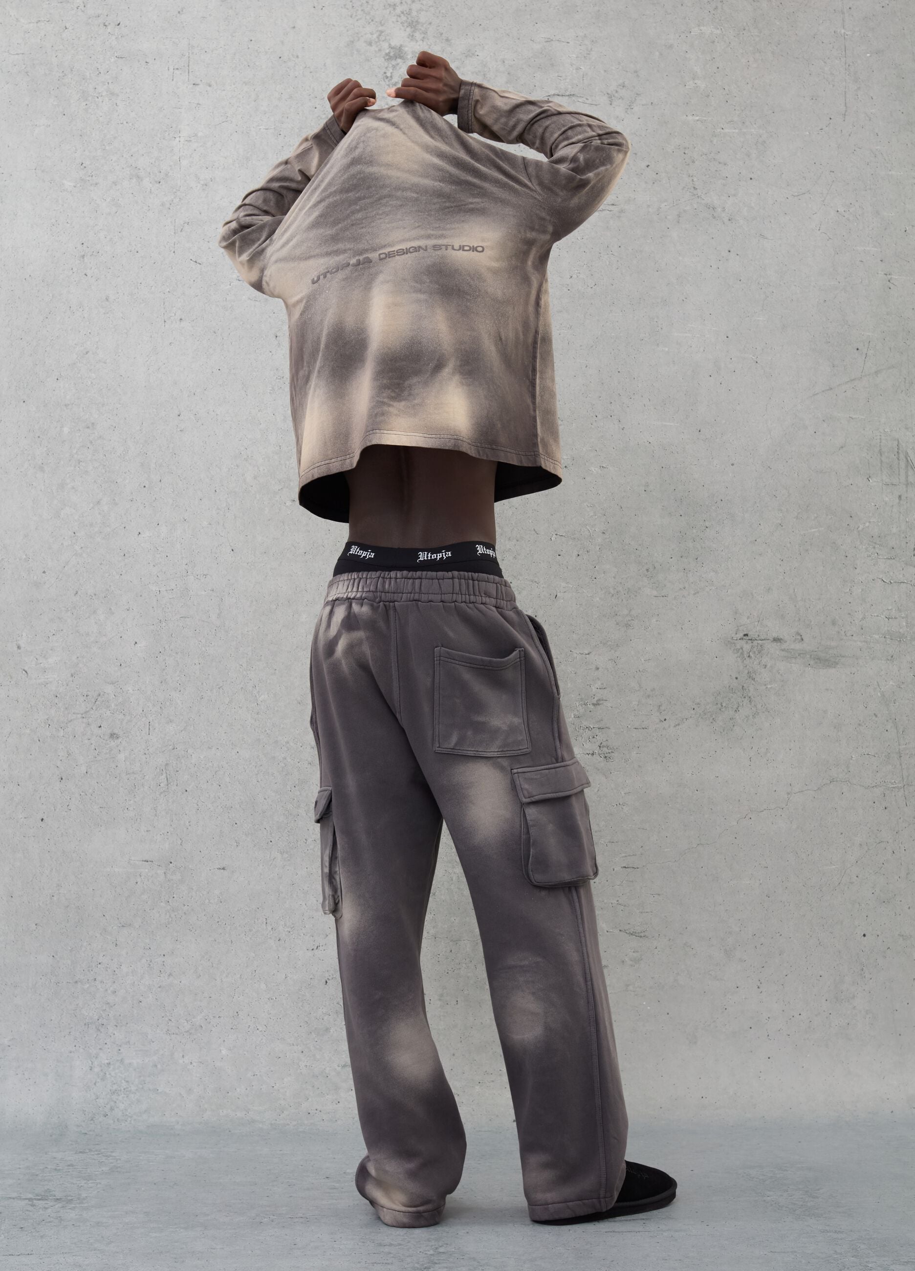 Cargo Sweatpants Vintage Grey & Sand dye