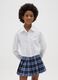 Girls' White Slim Fit Pure Cotton Shirt_0