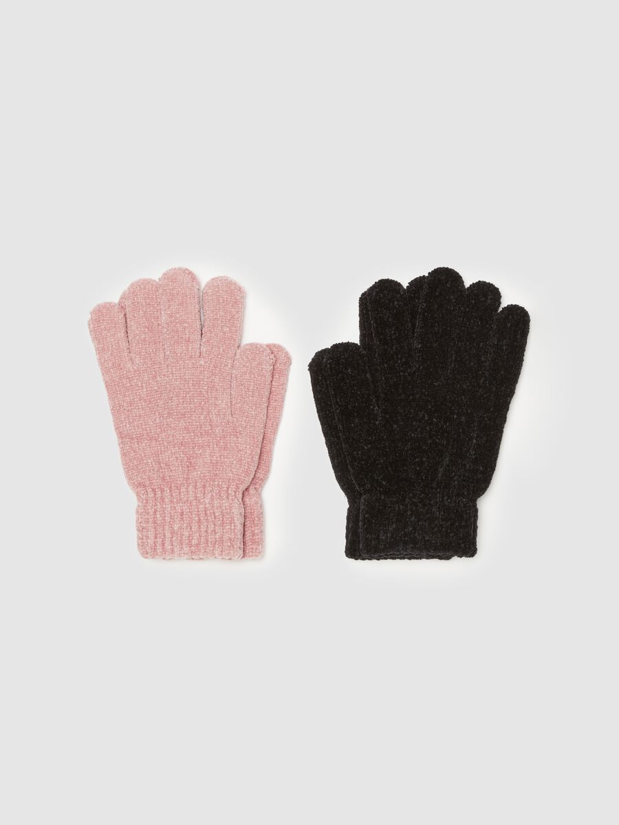 Two-pack gloves in chenille_0