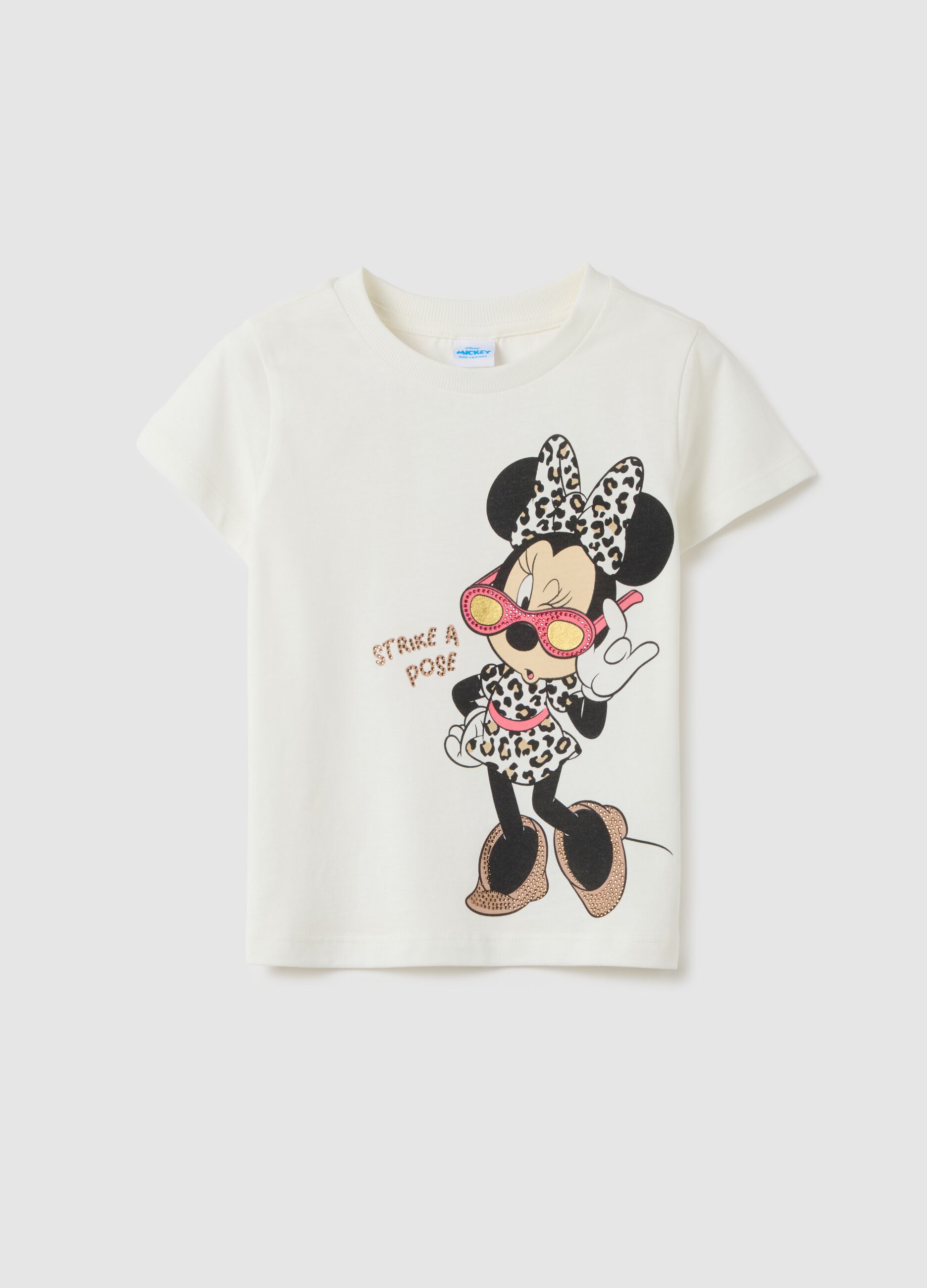 T-shirt da bambina in puro cotone bianca regular fit