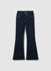 Blue Flare Jeans in Stretch Denim Cotton_4