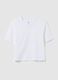 Girls' white pure cotton boxy fit T-shirt_3