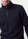 Blue cotton-blend half-zip crew-neck sweatshirt_2