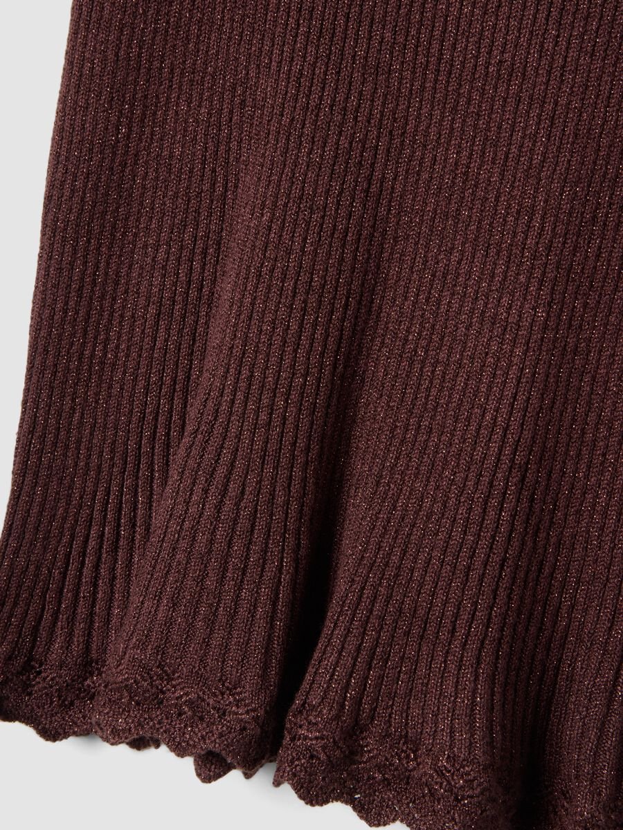 Brown fitted viscose-blend top_5