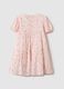 Multicolour pure cotton dress for girls with floral pattern_1