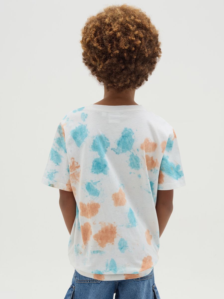 Tie-dye T-shirt with The Rolling Stones print_1