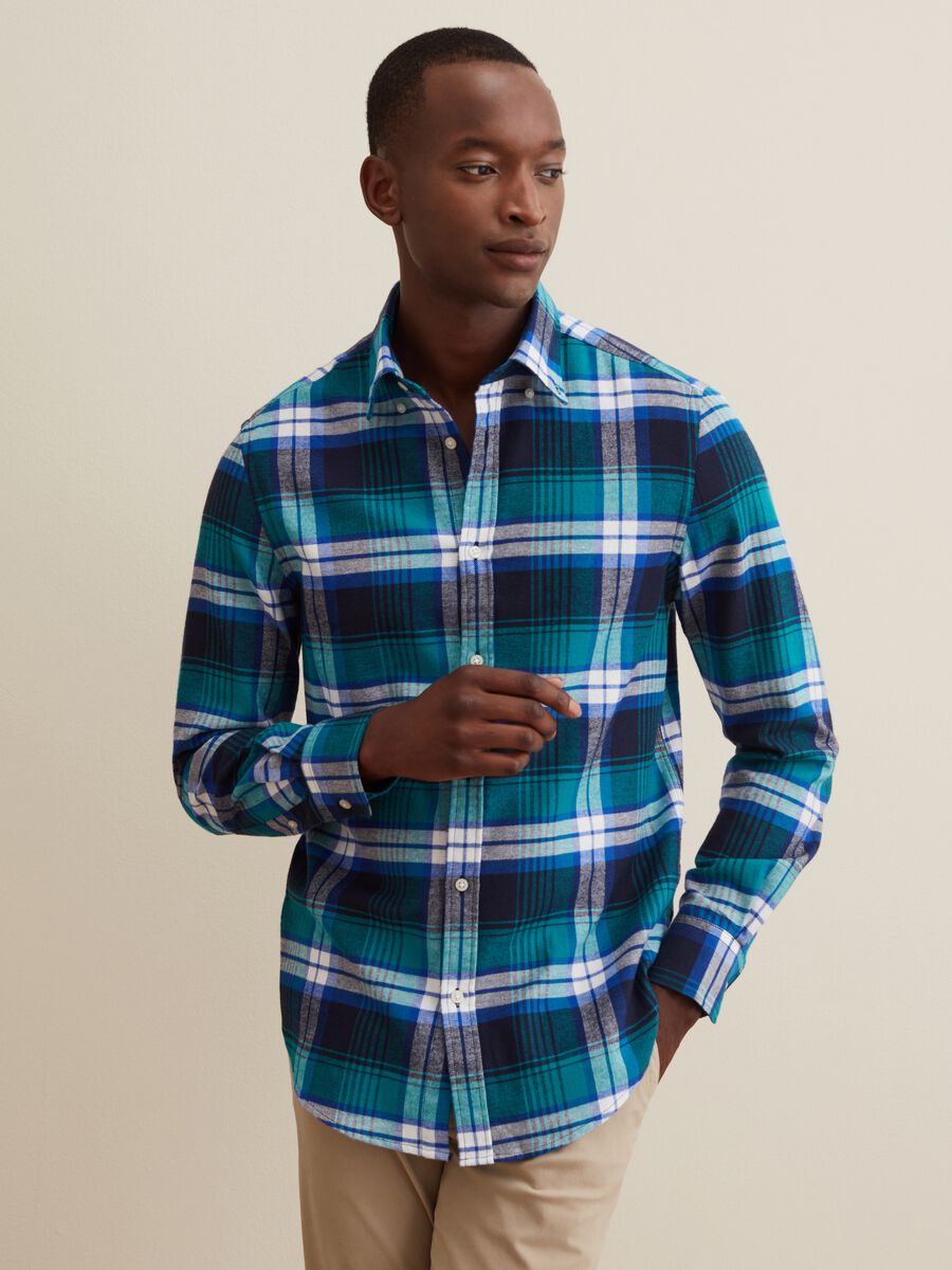 Camicia in flanella fantasia check_3