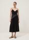 Long black dress in pure viscose_1