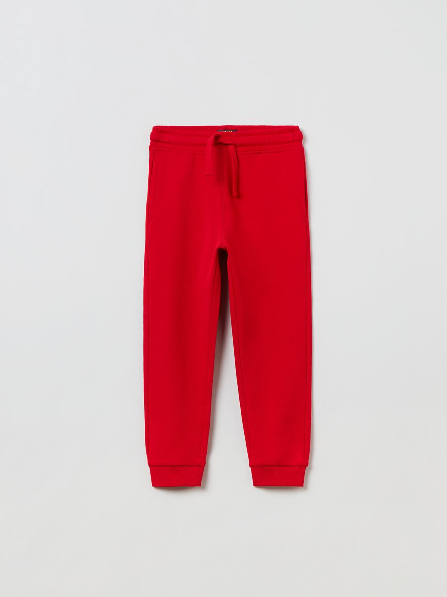 Joggers in felpa con coulisse_0
