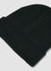 Black jersey knit beanie with turn-up cuff_1