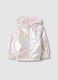Multicoloured iridescent jacket with hood for children, regular fit_0