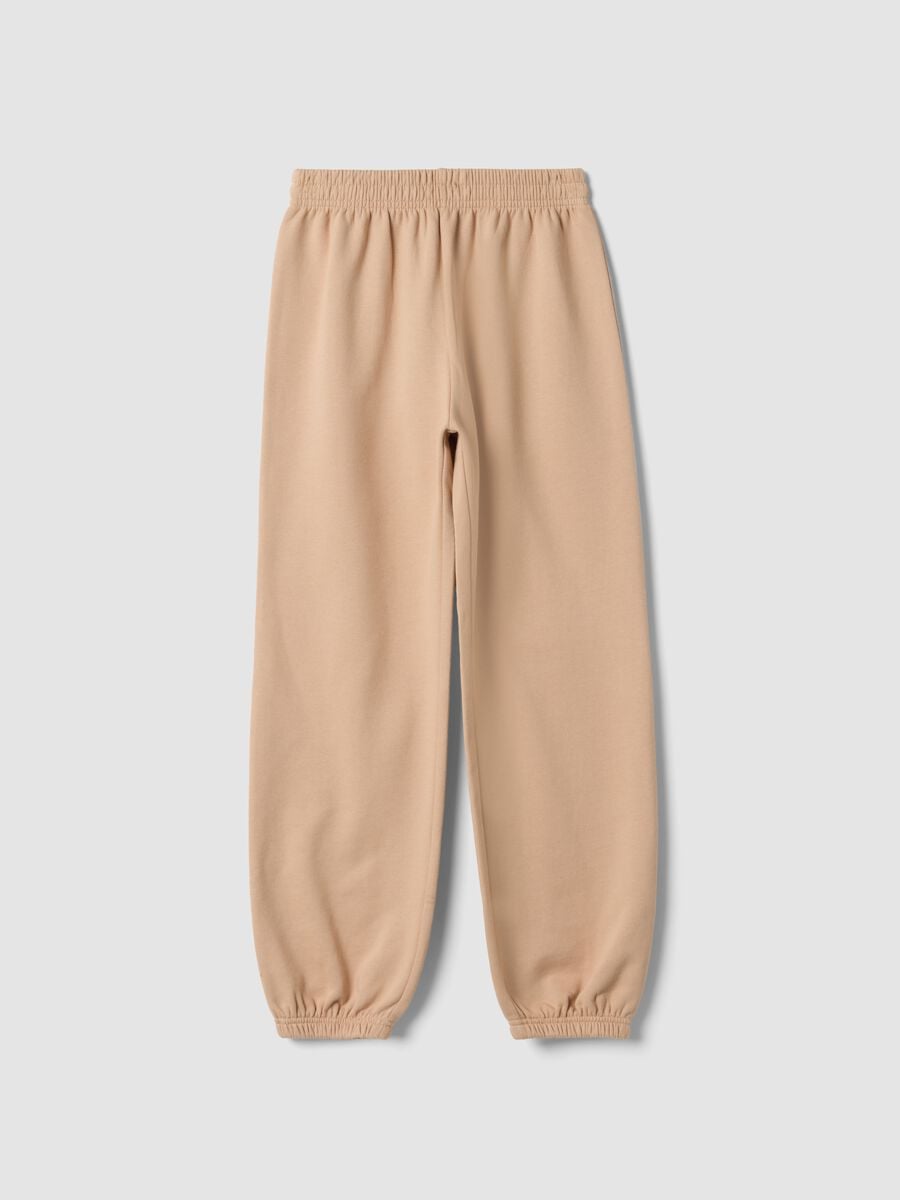 Sand jogger trousers in pure cotton_0