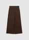 Brown wide-leg stretch trousers_4
