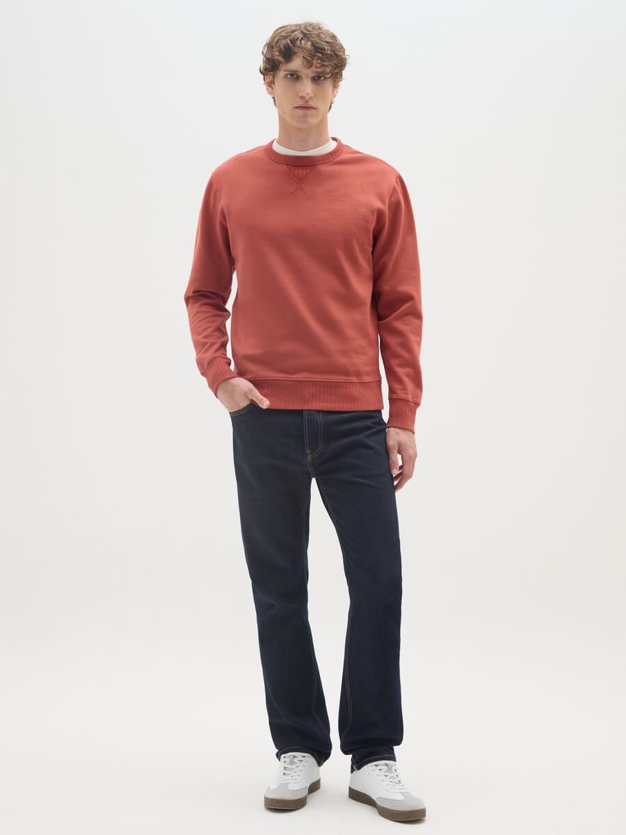 Red pure cotton regular fit jumper_1