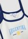 Tank top bianco in cotone elasticizzato con scritta Argentina regular fit_5