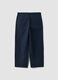 Pantaloni chino blu in puro cotone barrel fit_6