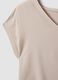 Beige pure viscose V-neck T-shirt, regular fit_2