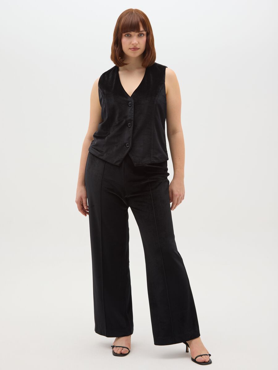 Gilet nero con fodera e bottoni regular fit_2