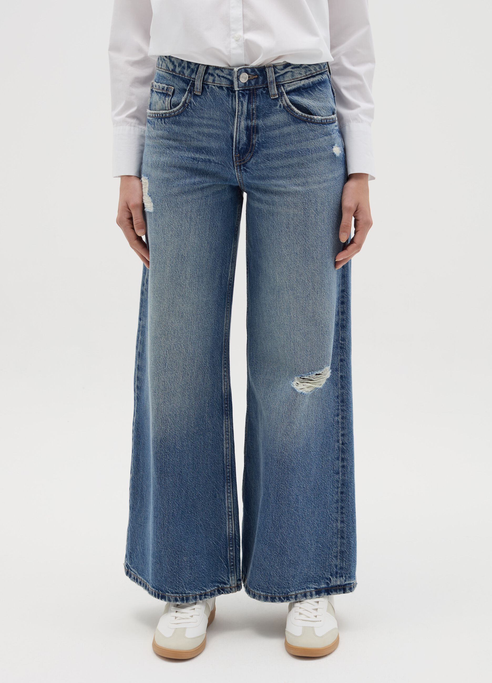 Jeans a gamba larga