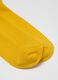 Yellow Midi Cotton Blend Socks_2