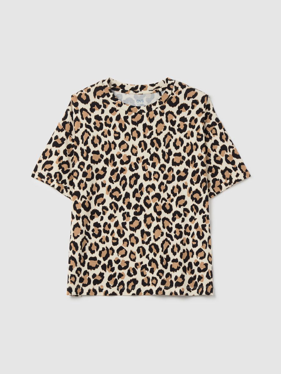 Animal print T-shirt with kimono sleeves_4