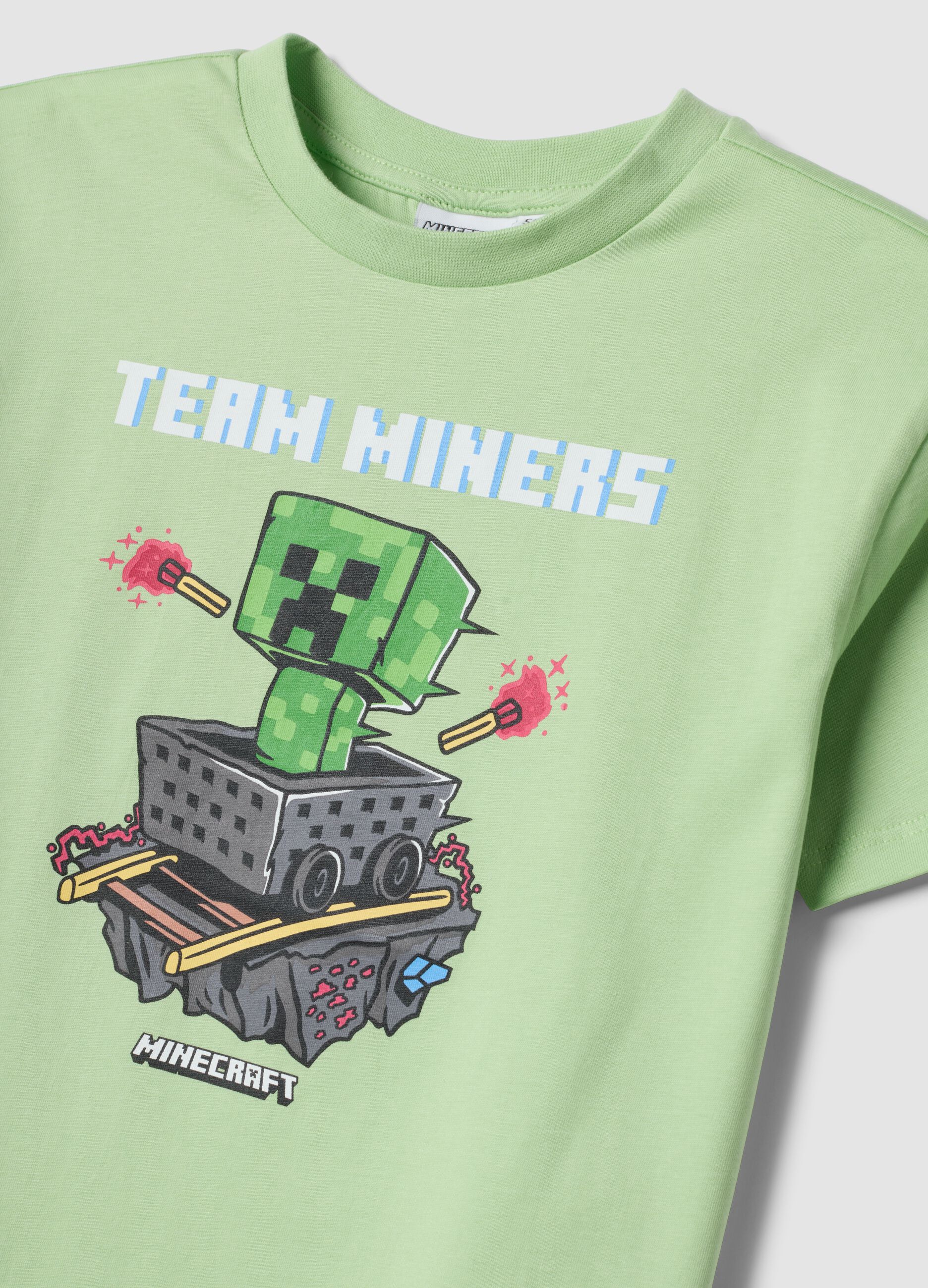 Green organic cotton printed pyjamas