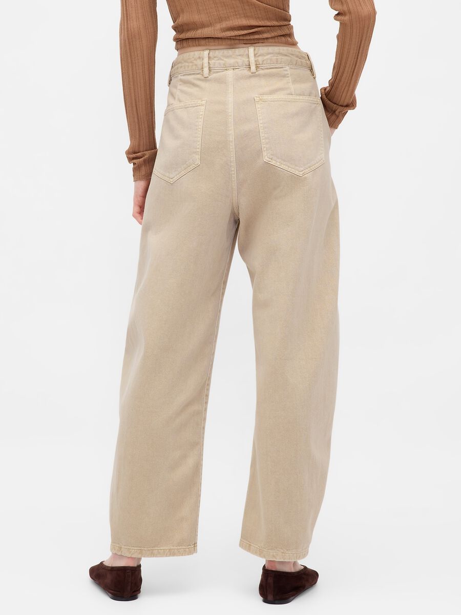 Pantaloni beige in cotone_3