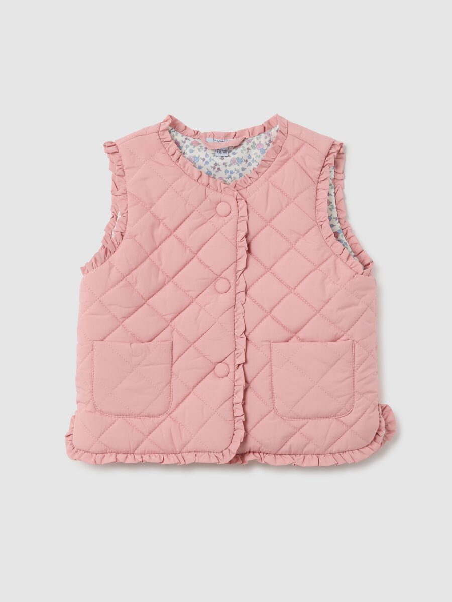 Gilet da bambina in rosa regular fit_0