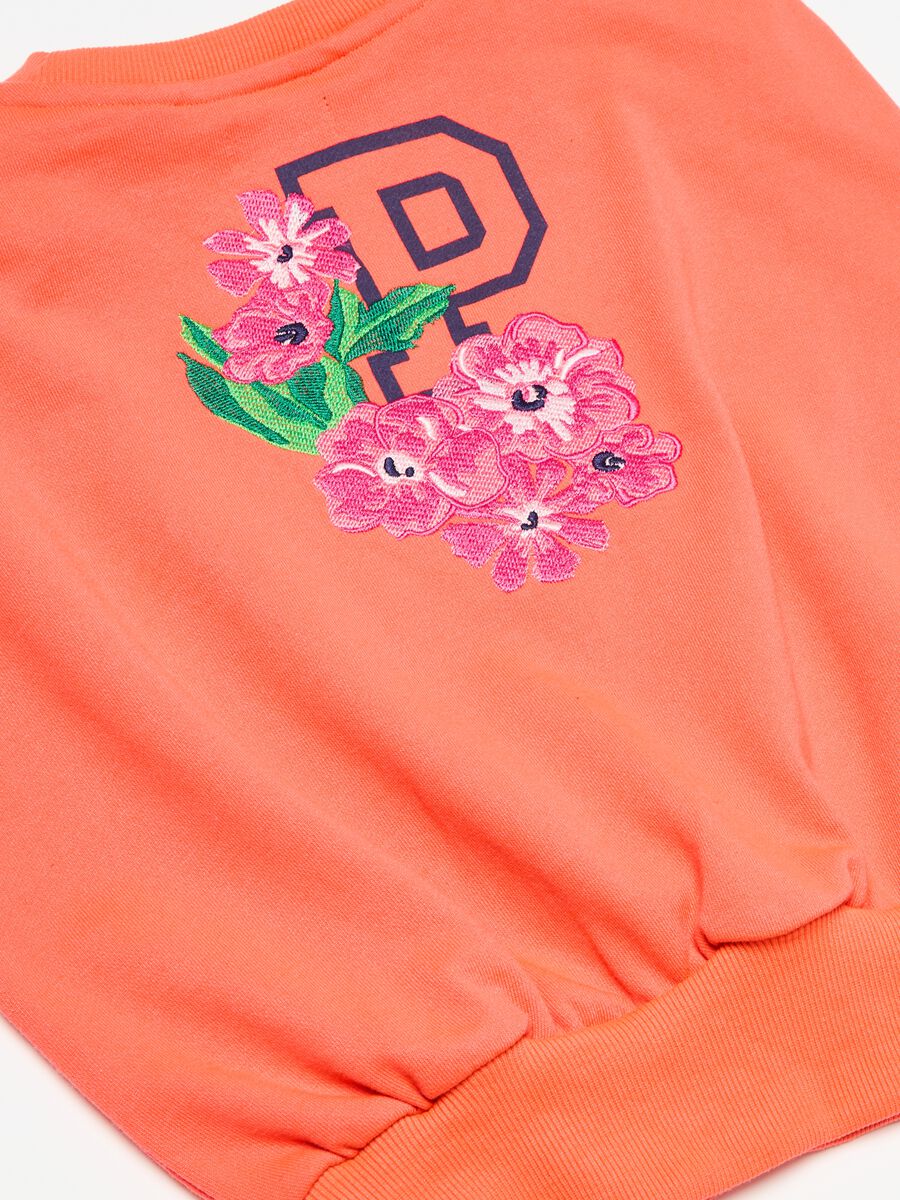 Sleeveless sweatshirt with floral embroidery_2