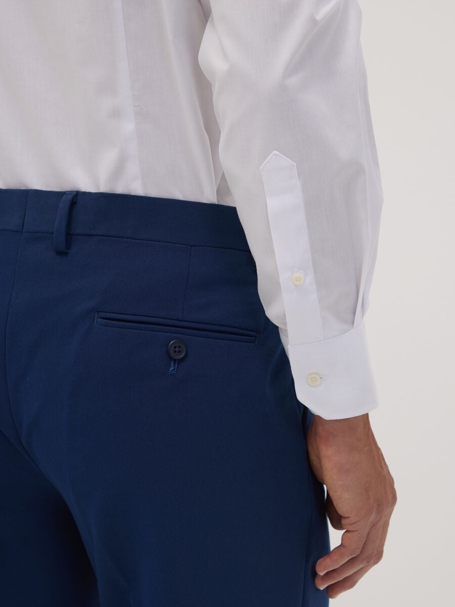 Camicia bianca button down slim fit a maniche lunghe Easy Iron_2