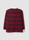 Red pure cotton striped long-sleeve rugby polo, regular fit_6