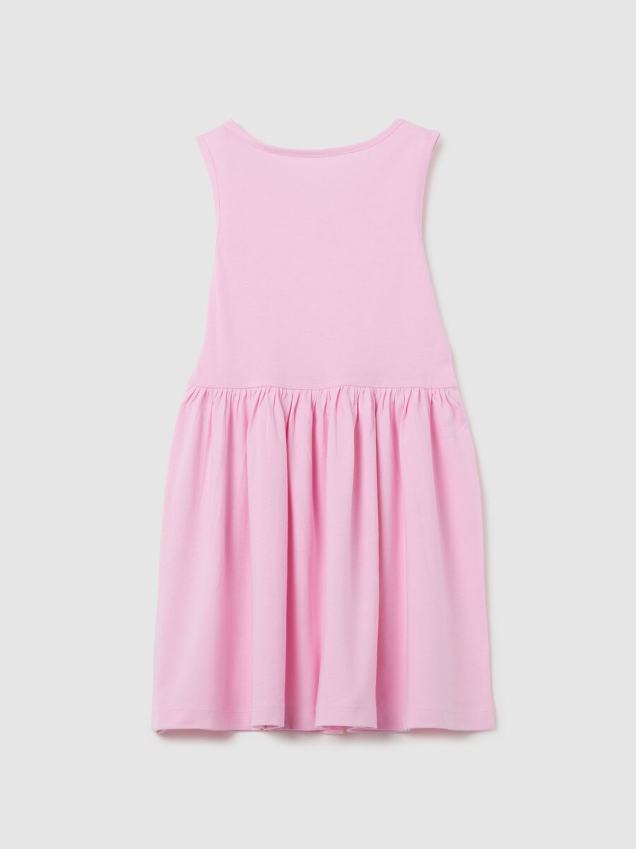 Vestito da bambina in puro cotone rosa regular fit_1