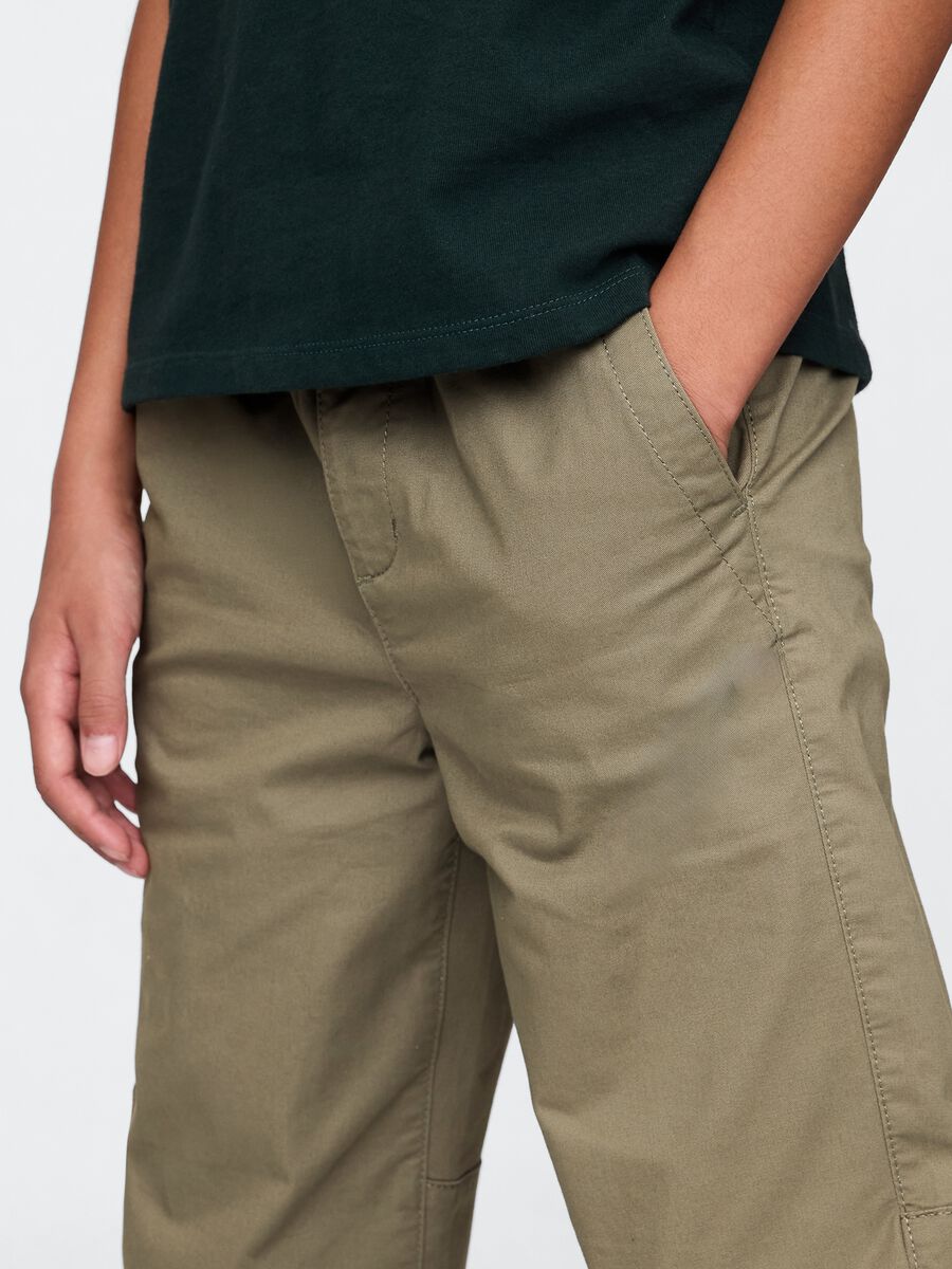 Pantaloni beige elasticizzati per bambino_3
