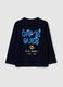 Cotton T-shirt with print and long sleeves_0