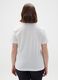 Women's pure cotton white T-shirt regular fit with logo_3