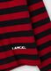 T-shirt rossa e blu girocollo in puro cotone over fit_1