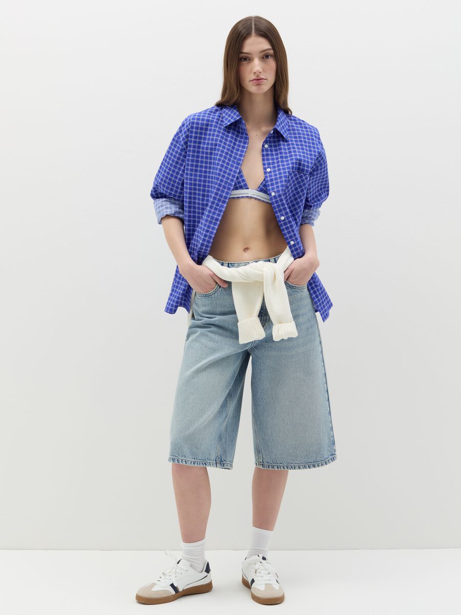 Loose-fit Bermuda shorts in denim_0
