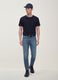 Black mercerised pure cotton regular-fit crew-neck T-shirt_0