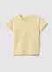 Yellow stretchy cotton girl's t-shirt regular fit with heart_0