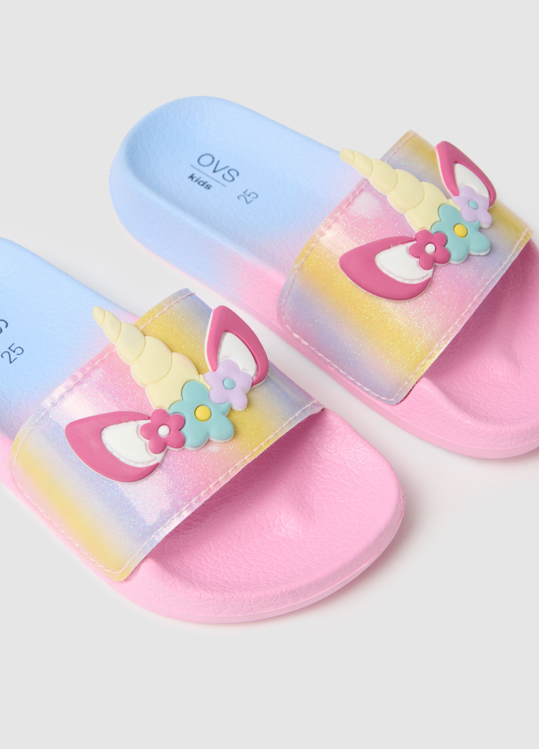 Ciabattine da bambina in misto multicolor