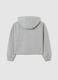 Girls' grey regular fit cotton blend sweatshirt with Stitch_4