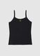 Black Stretch Cotton Vest Regular Fit Deep V_4