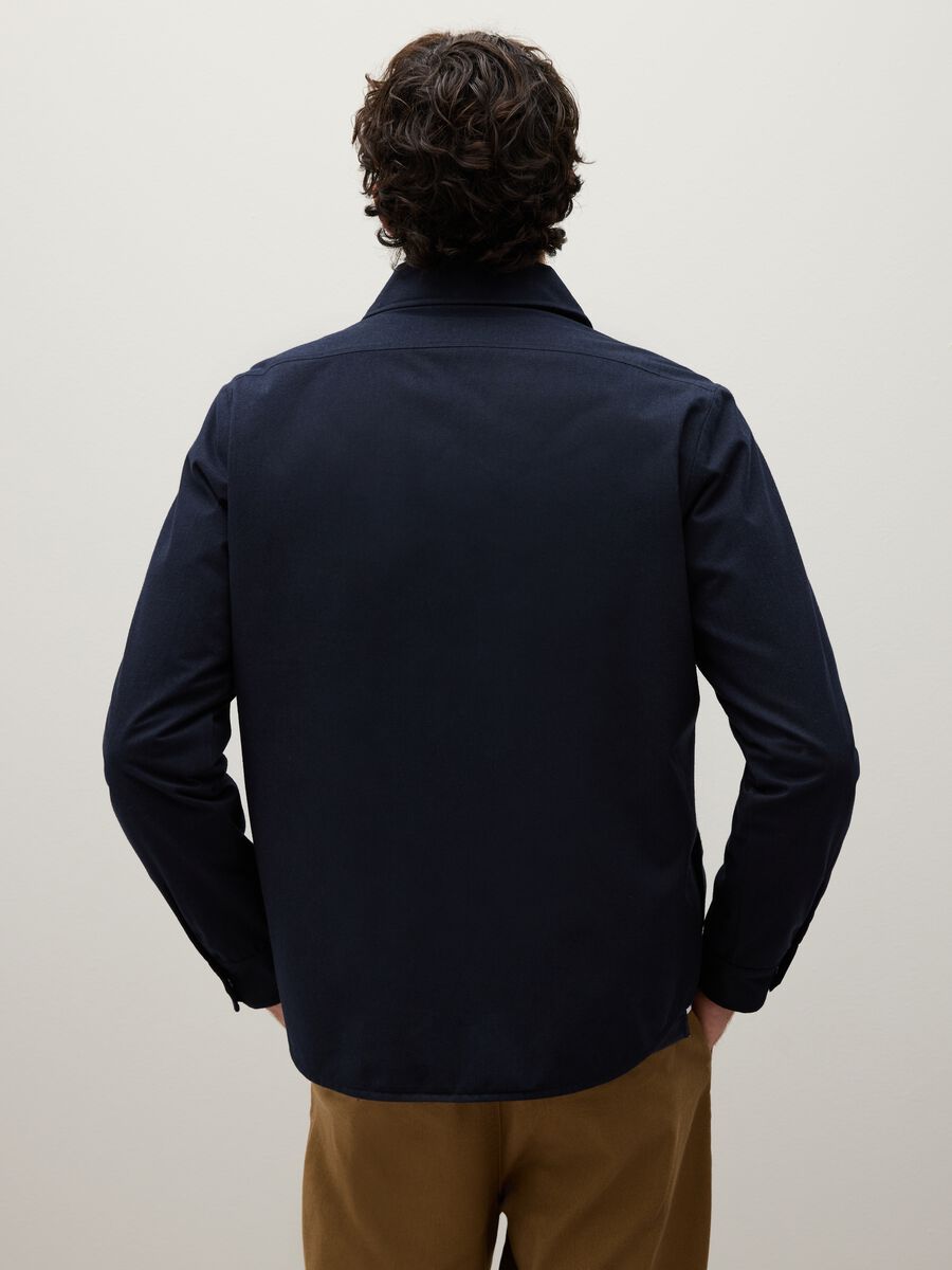 Blue regular fit shirt with pockets_3