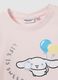 Girls' pink regular fit stretch cotton blend Hello Kitty T-shirt_2