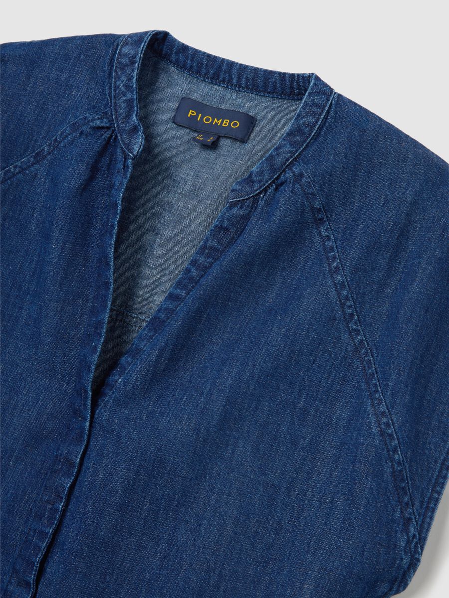 Short Sleeve Denim Shirt in Graphite_5