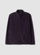 Felpa viola in pile con colletto regular fit_0