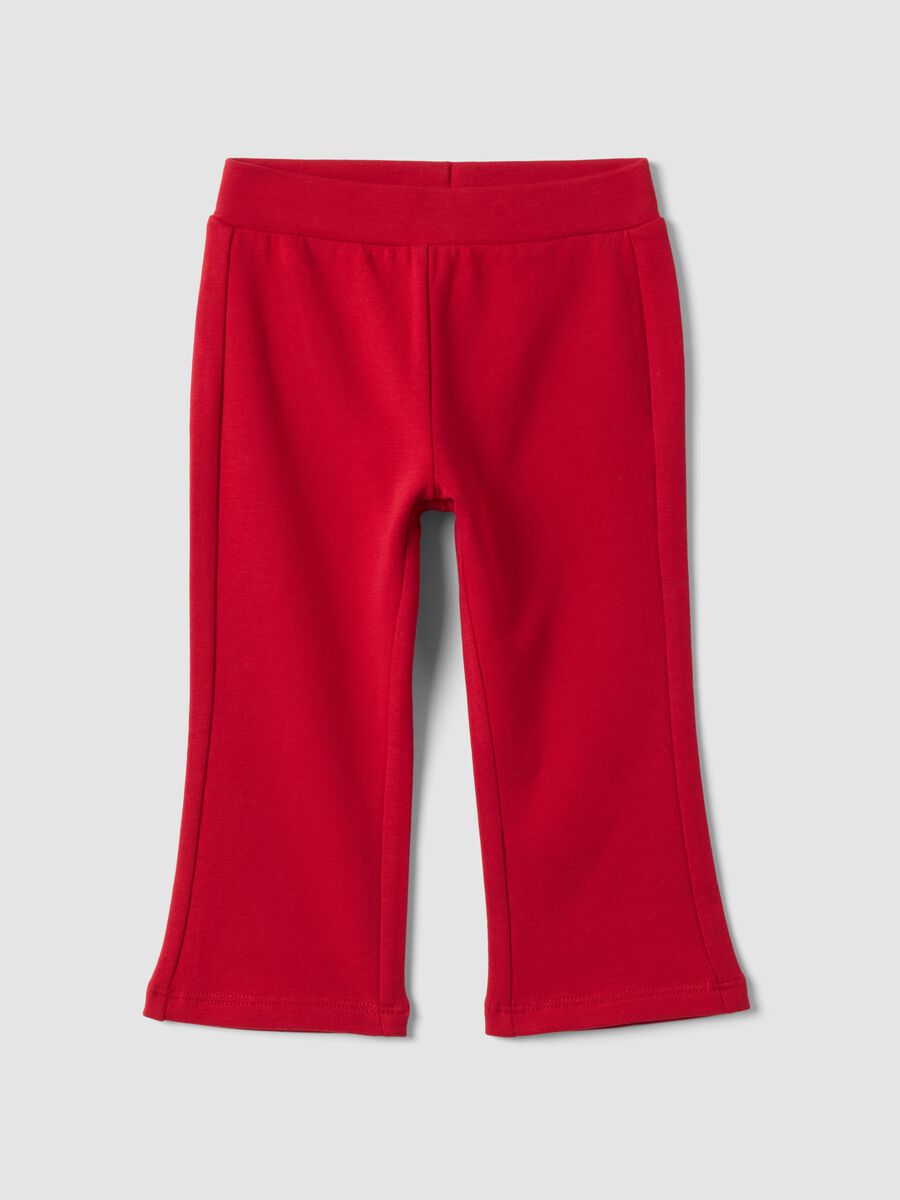 Leggings rossi in cotone elasticizzato_0