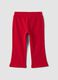 Red stretch cotton leggings_0